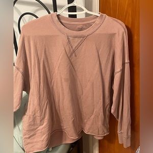 Aerie distressed, crop Crewneck